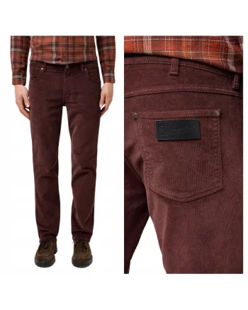 Pantaloni regular fit din reiat Greensboro, Rosu