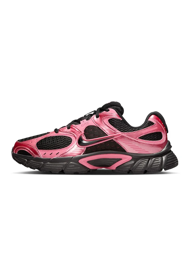 Pantofi sport V5 RNR din piele ecologica si material textil, Negru/Roz
