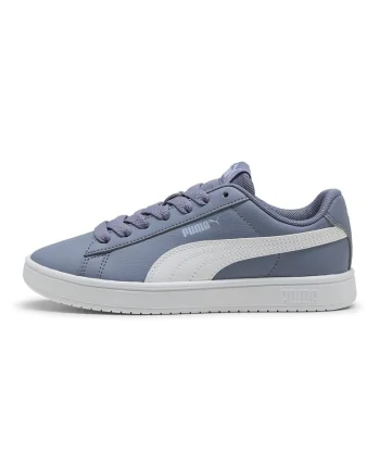 Pantofi sport Rickie Classic de piele ecologica si material textil, Alb/Albastru prafuit
