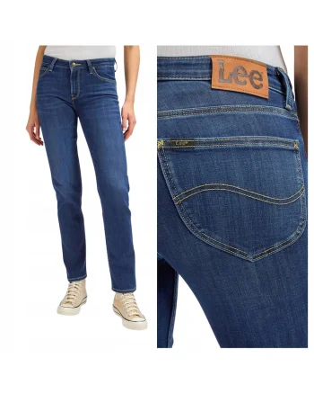 Blugi slim fit cu talie inalta Elly, Albastru