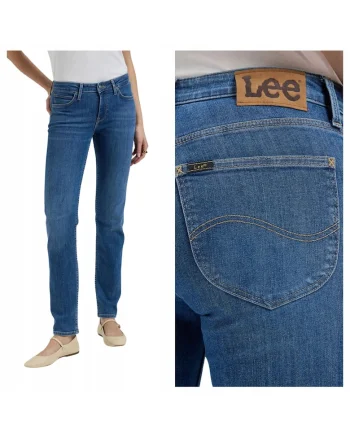 Blugi slim cu talie medie Elly, Albastru