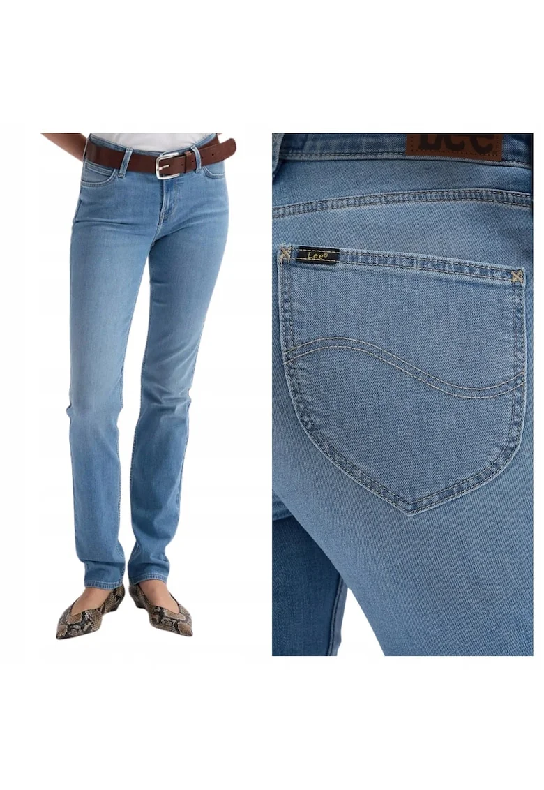 Blugi drepti regular fit cu talie medie Marion, Albastru