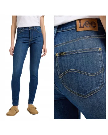 Blugi skinny cu talie inalta Scarlett, Albastru