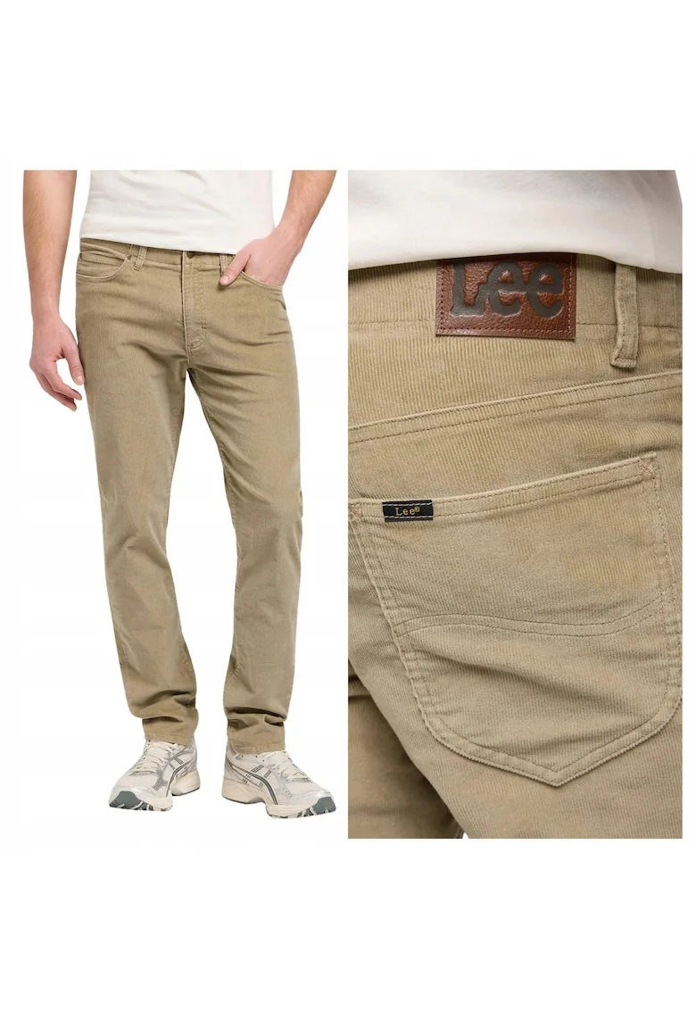 Pantaloni slim fit cu talie medie, Kaki