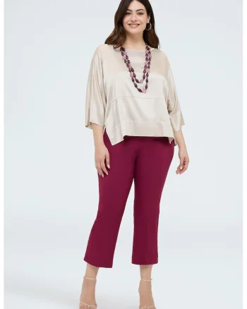 Pantaloni crop evazati, Visiniu