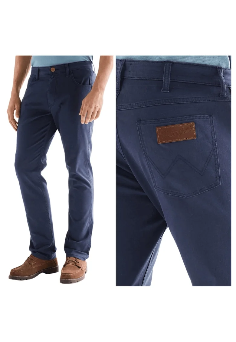 Pantaloni drepti cu talie joasa Greensboro, Albastru