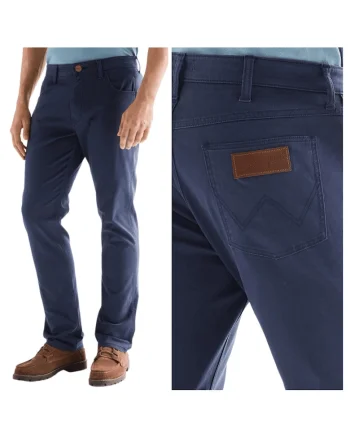 Pantaloni drepti cu talie joasa Greensboro, Albastru