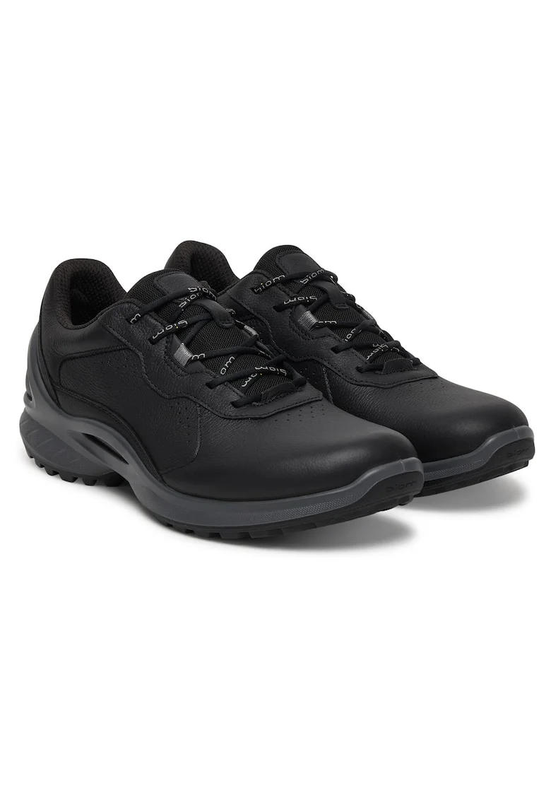 Tenisi barbati,  piele naturala, negru, textil
