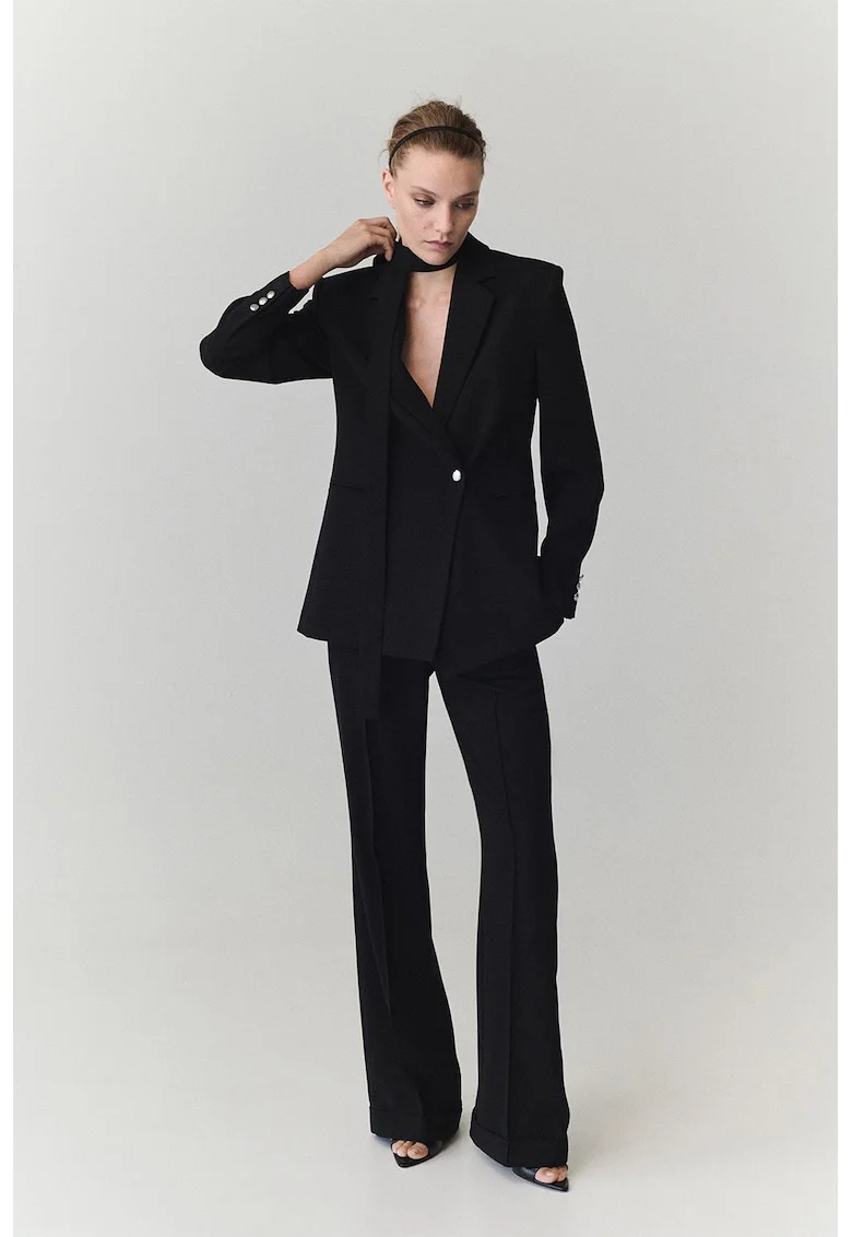 Sacou uni cu cordon, Black Onyx