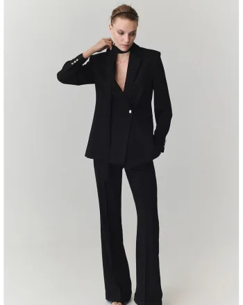 Sacou uni cu cordon, Black Onyx