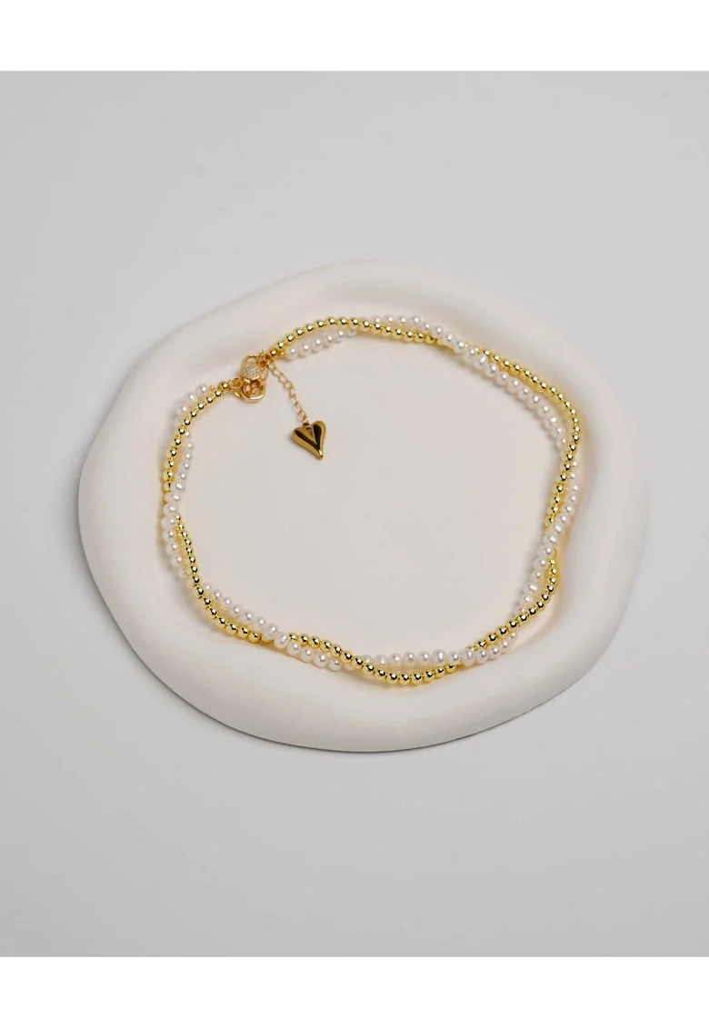 Colier Fama de Luz, perle, hematit, handmade,