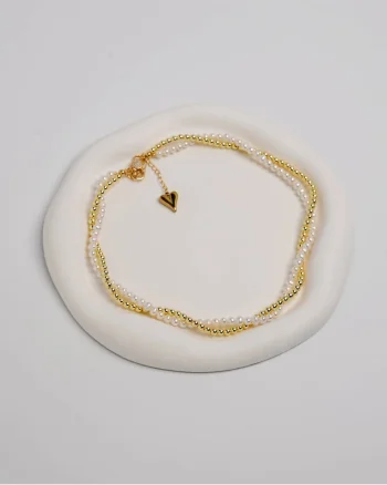 Colier Fama de Luz, perle, hematit, handmade,