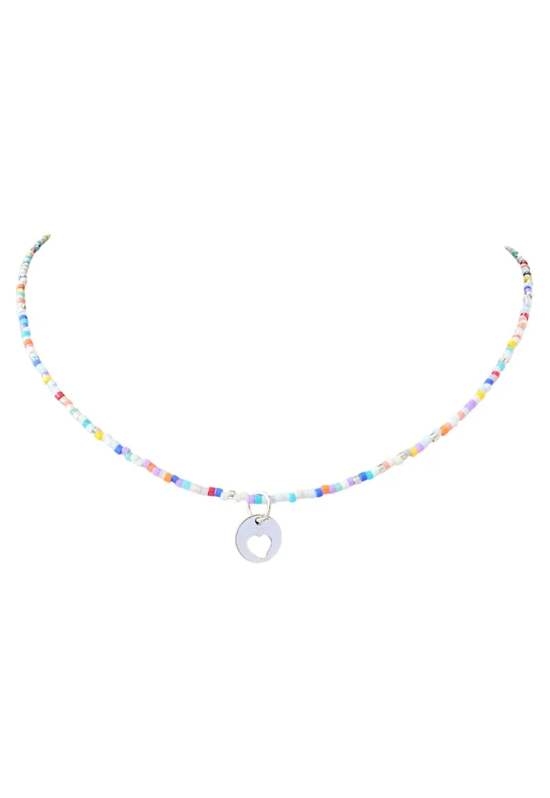 Colier din margele Miyuki Circle of Love cu argint 925, 40 + 4 cm