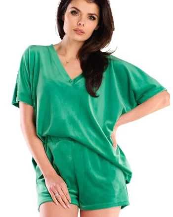 Bluza  Poliester, Verde, Marime unica, Verde