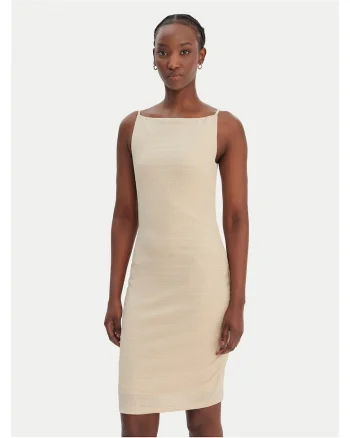Rochie de cocktail,  Bej, poliester
