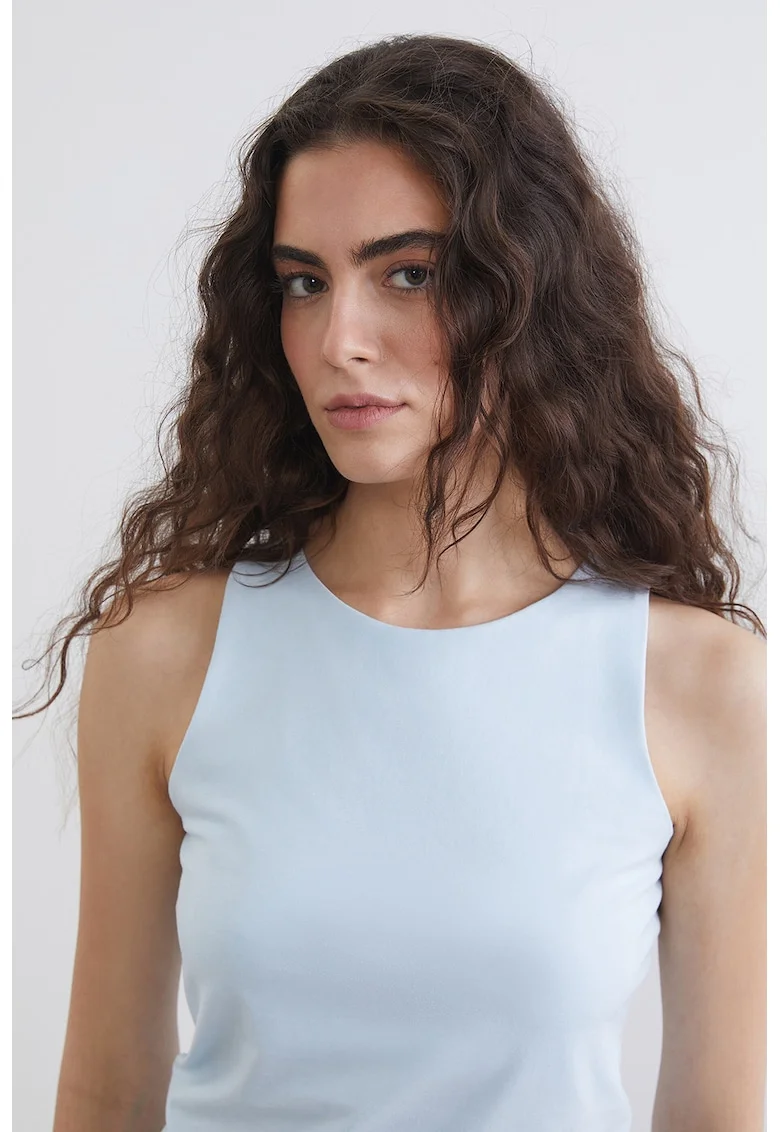 Top extra slim fit, Albastru glaciar