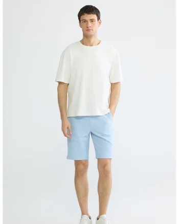 Pantaloni scurti cu buzunare oblice, Albastru azur