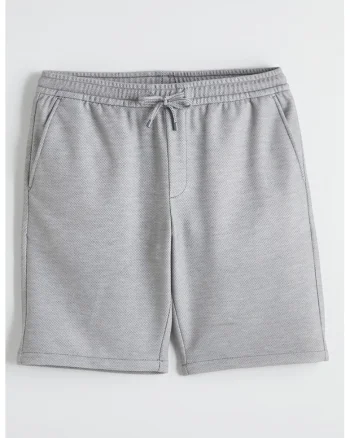 Pantaloni scurti cu buzunare oblice, Gri deschis