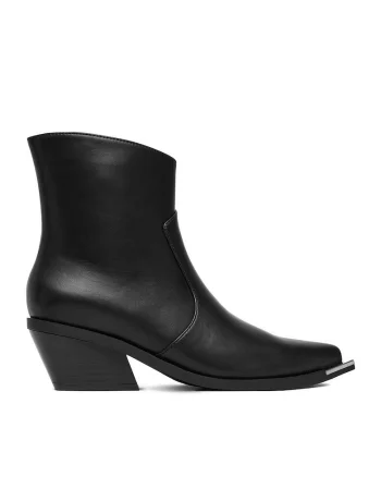 Botine dama,  negru, sintetic, CEO-R25AW00805