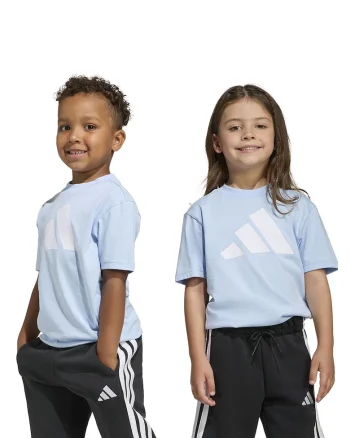 Tricou regular fit din bumbac cu logo, Alb/Albastru deschis
