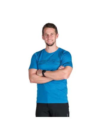 Tricou outdoor pentru barbati Rainer, Albastru aquamarin