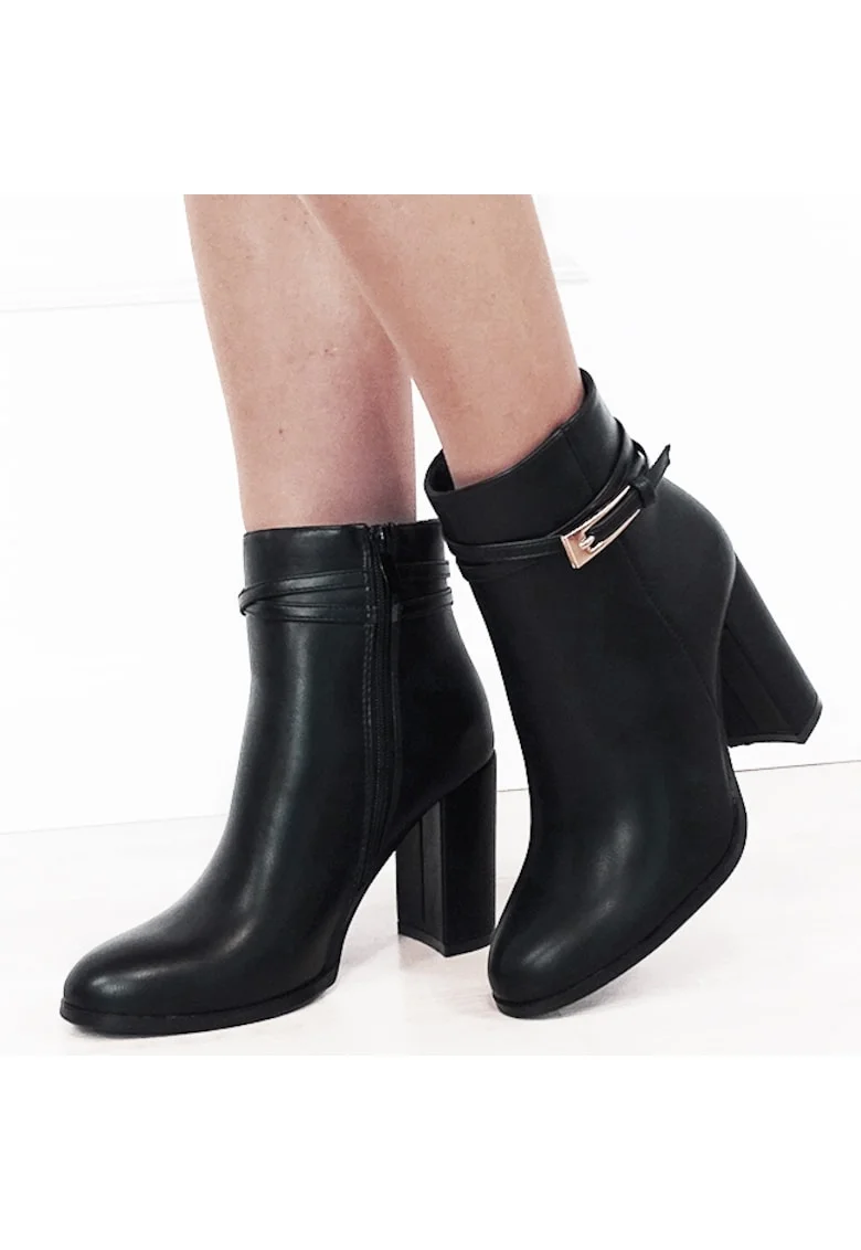 Botine negre elegante 6337 114 18618, Negru