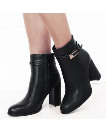 Botine negre elegante 6337 114 18618, Negru