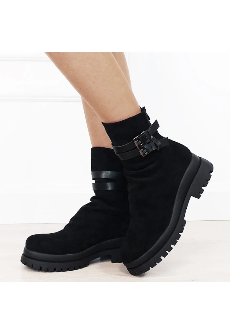 Ghete negre dama casual 7673 115 18637, Negru