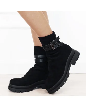 Ghete negre dama casual 7673 115 18637, Negru