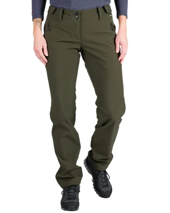 Pantaloni cu buzunre cu fermoar pentru drumetii Katy, Verde masliniu,