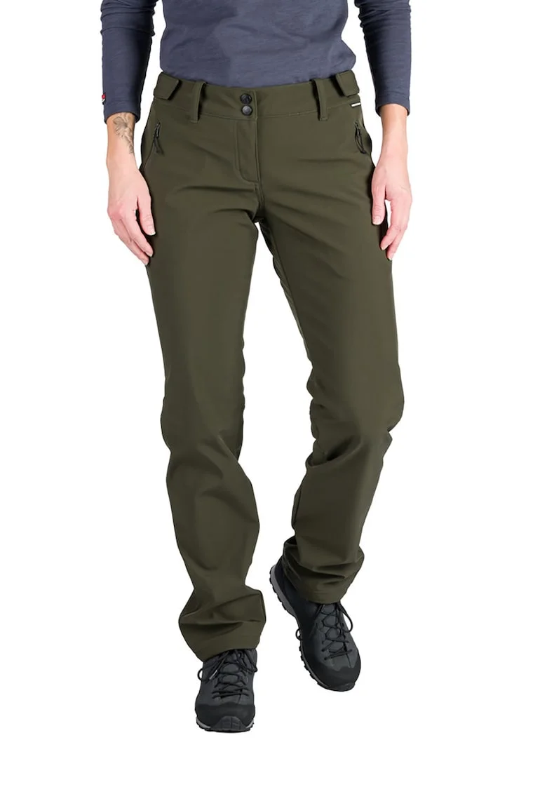 Pantaloni cu buzunre cu fermoar pentru drumetii Katy, Verde masliniu,