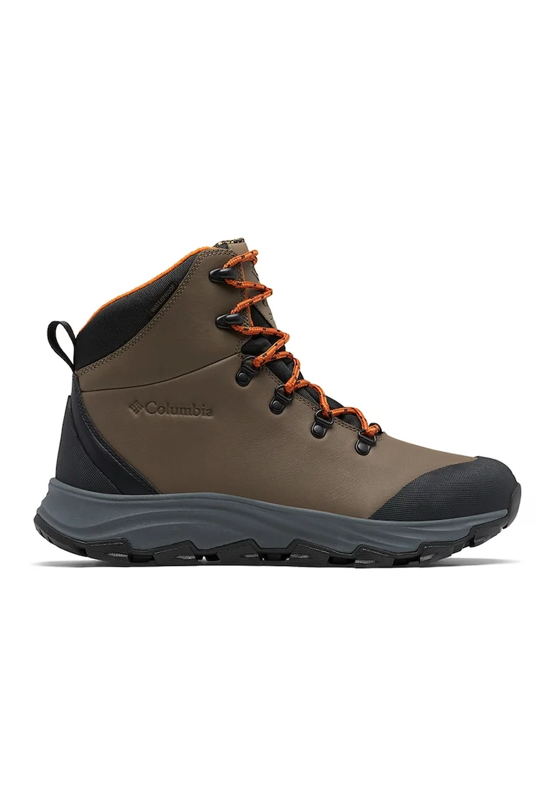 Ghete de piele Expeditionist, Negru/Bej inchis