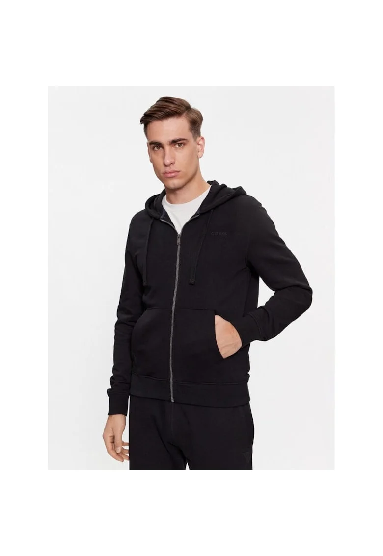Bluza sport barbati,  382148, Negru, Bumbac