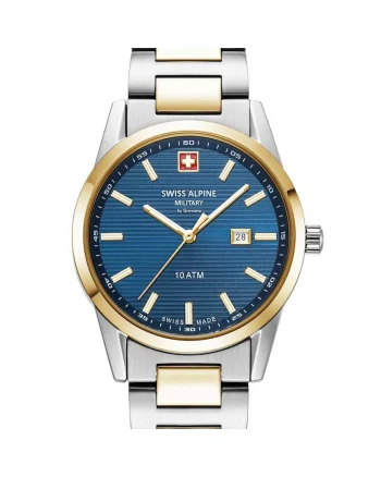 Swiss Alpine Military 7767.1145 Ladies Watch Argos two tone blue 34mm 10ATM