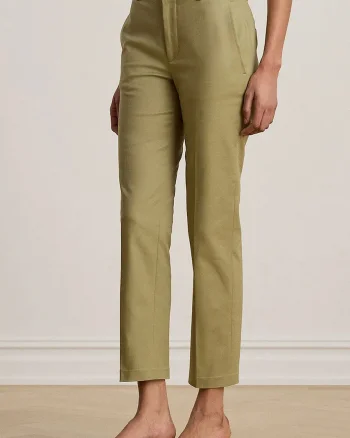 Lauren Ralph Lauren pantaloni slim fit pentru femei din bumbac cu elastan