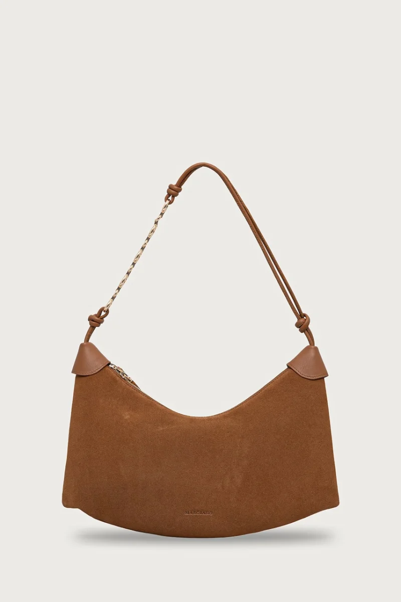 Marciano by Guess hobo bag pentru femei din piele întoarsă GRACE