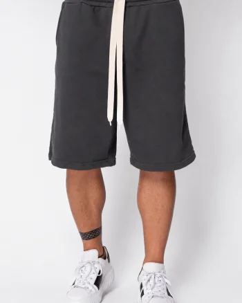 Pantaloni scurti din bumbac Oversized Grey Anthracite