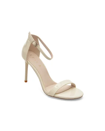 Sandale elegante EPICA albe, 551, din piele ecologica