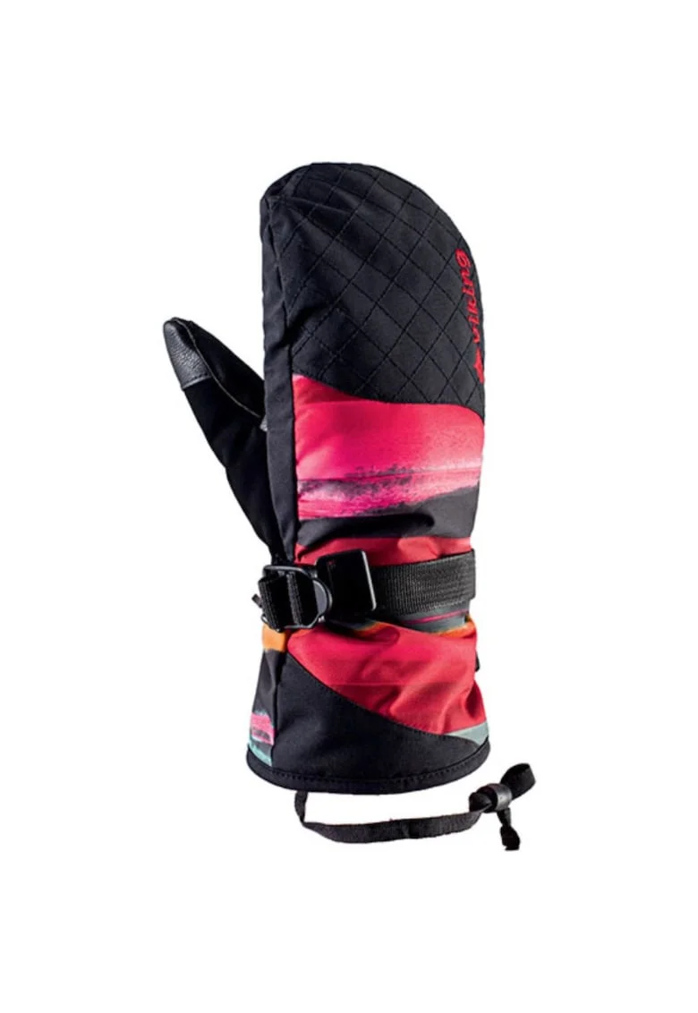 Manusi ski copii  SUNSET MITTEN, negru-roz