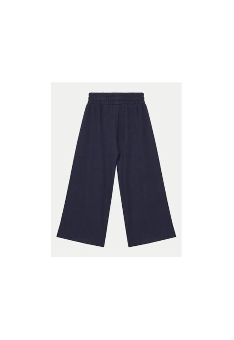 Pantaloni fete,  305289834, Bumbac/Poliester reciclat, 134 CM, Albastru
