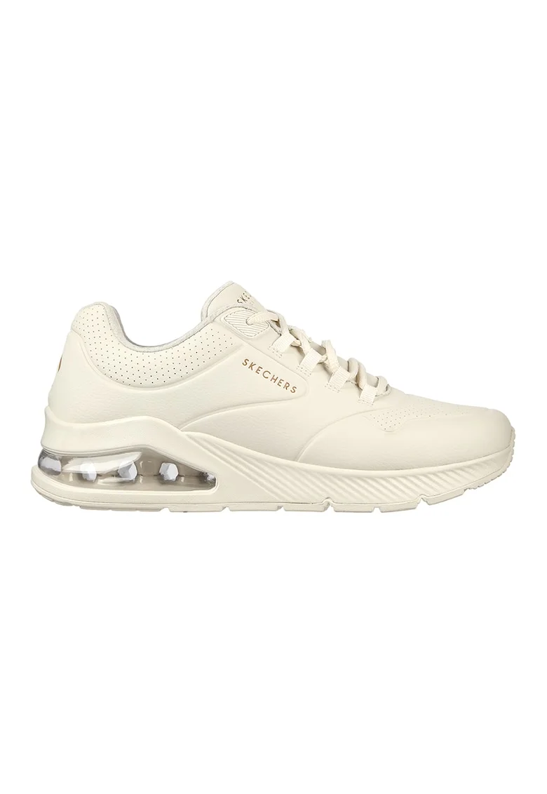 Pantofi sport de piele ecologica UNO 2-Air Around, Alb fildes