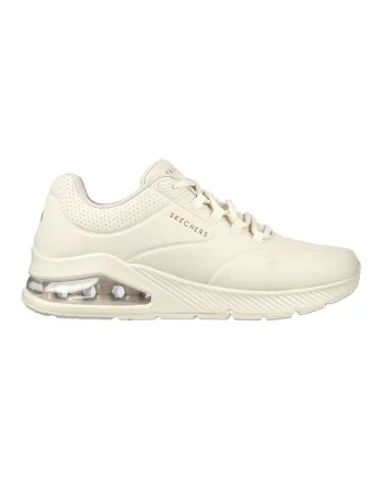 Pantofi sport de piele ecologica UNO 2-Air Around, Alb fildes