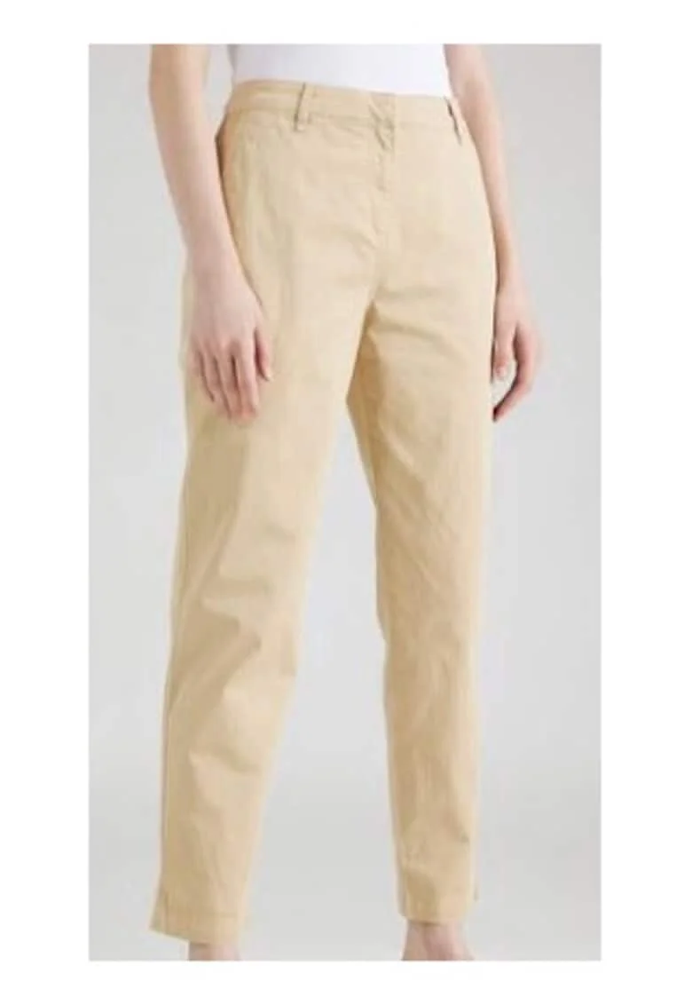 Pantaloni din amestec de bumbac cu croiala conica