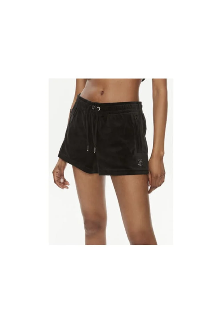 Pantaloni scurti sport dama  JCWH121001, Poliester/Elastan, Negru