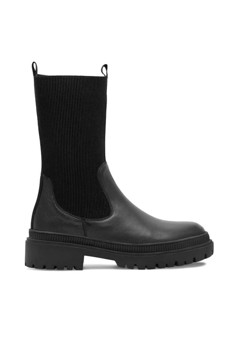 Botine dama,  590558812113836, Piele naturala, Negru