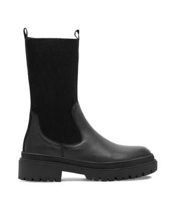 Botine dama,  590558812113836, Piele naturala, Negru