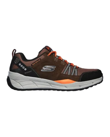 Pantofi cu insertii de piele intoarsa pentru trekking Equalizer 4.0, Negru/Maro/Portocaliu