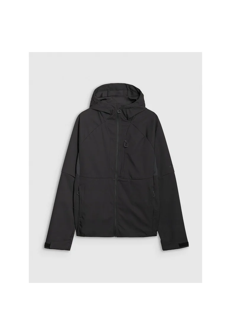 Jacheta softshell barbati  poliester, NeoDry 10000, gluga reglabila, neagra, Drytex
