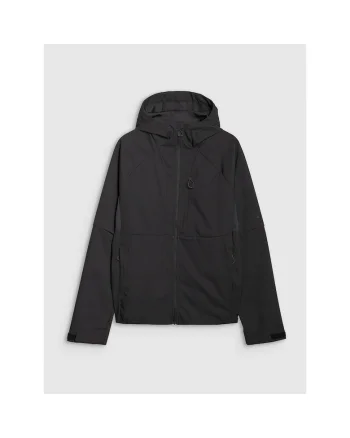 Jacheta softshell barbati  poliester, NeoDry 10000, gluga reglabila, neagra, Drytex
