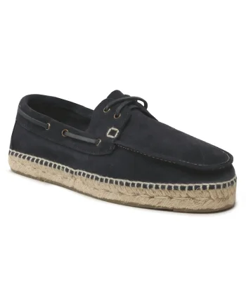 Mocasini barbati,  piele naturala, albastru,